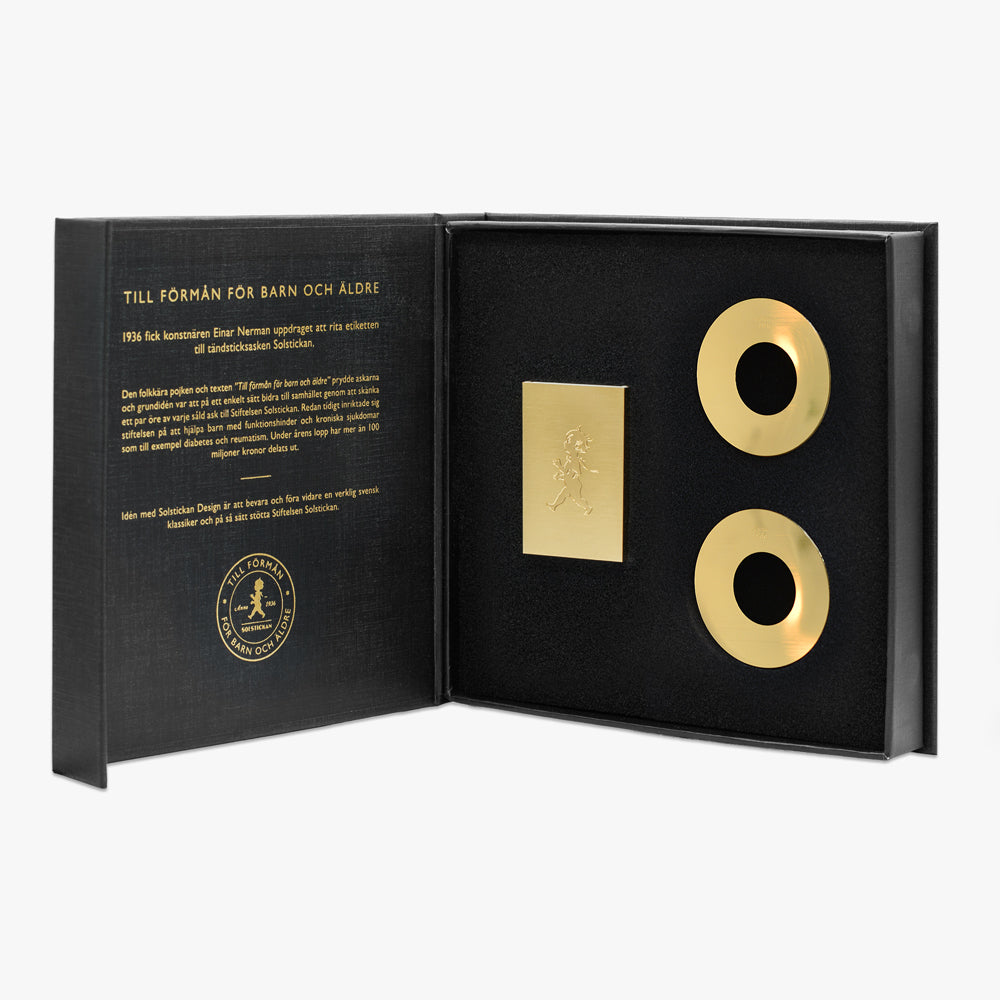 Jubileumsbox - 1 st Tändsticksfodral + 2 st Ljusmanschetter
