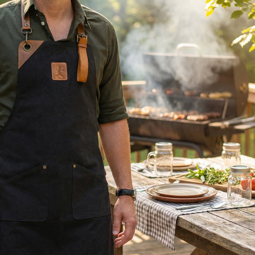 Grillförkläde Canvas - Svart