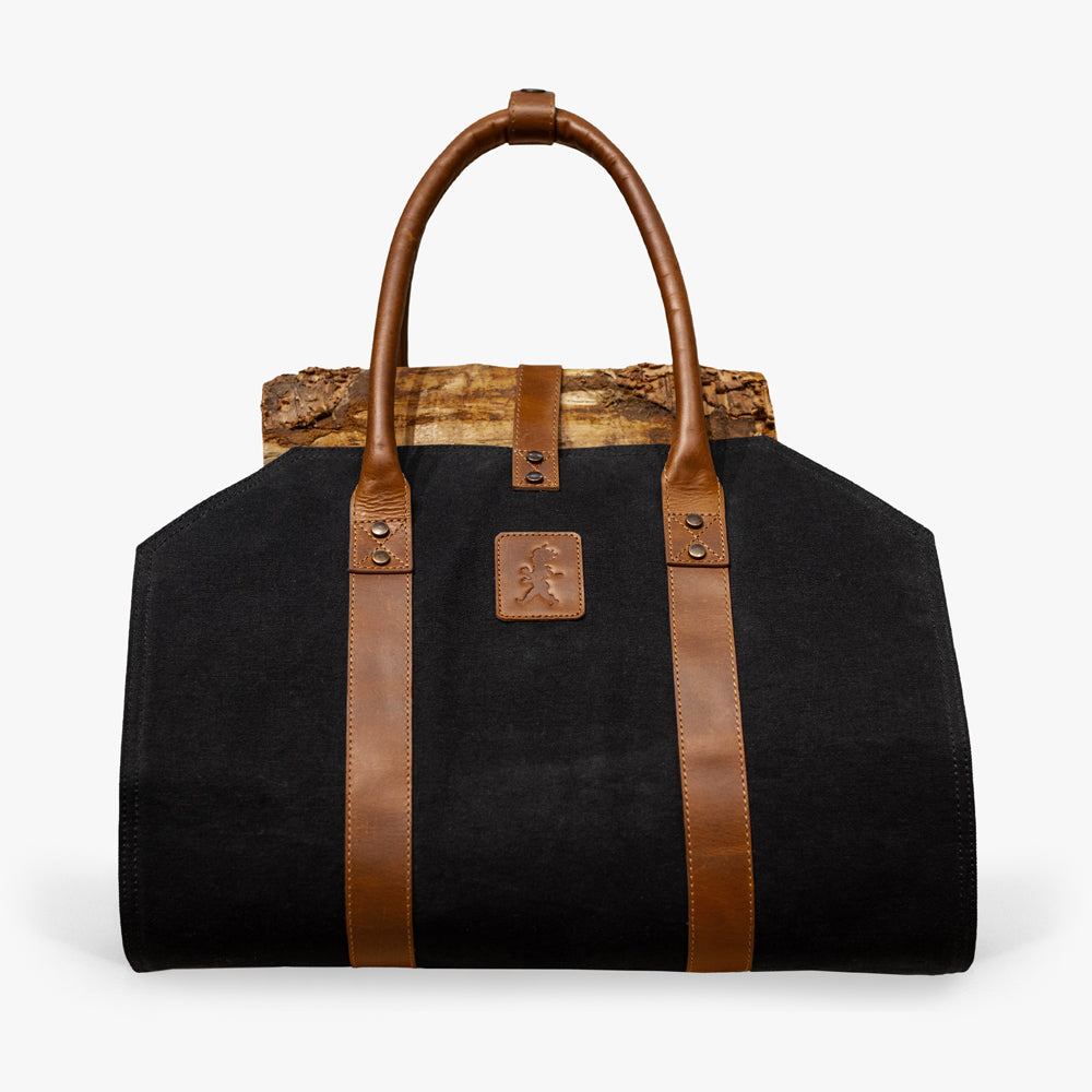 Vedkorg Canvas - Svart