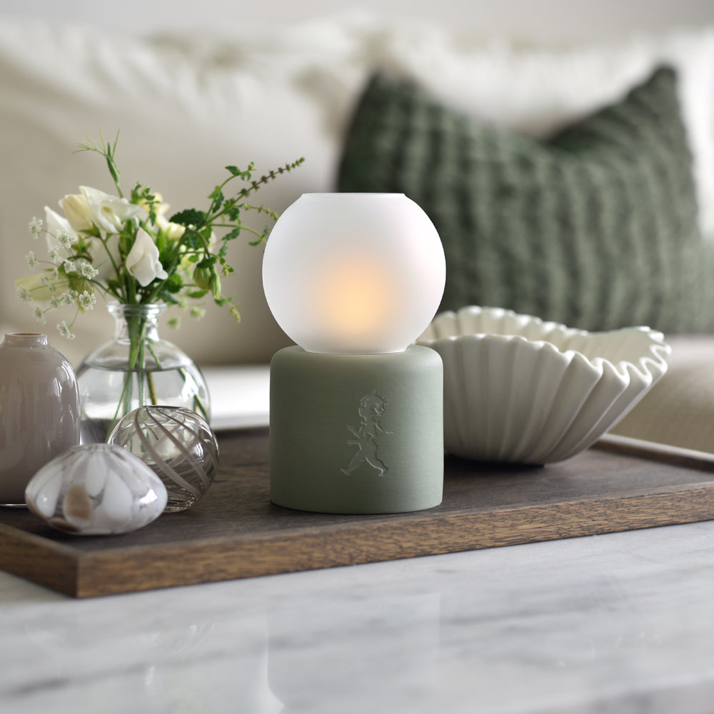 Värmeljuslykta Glob - Grön