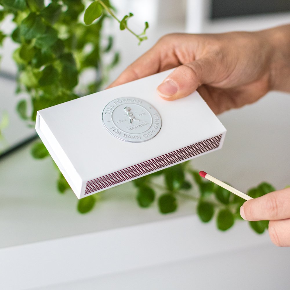 Tändsticksask – Vit