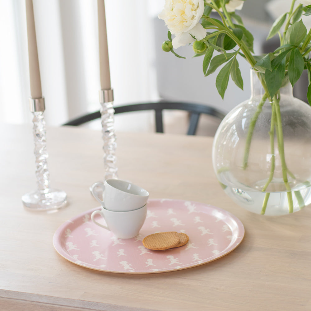 Bricka Rund - 38cm - Rosa