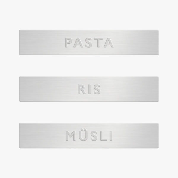 Förvaringsmärkning 3-pack – Pasta, Ris & Müsli