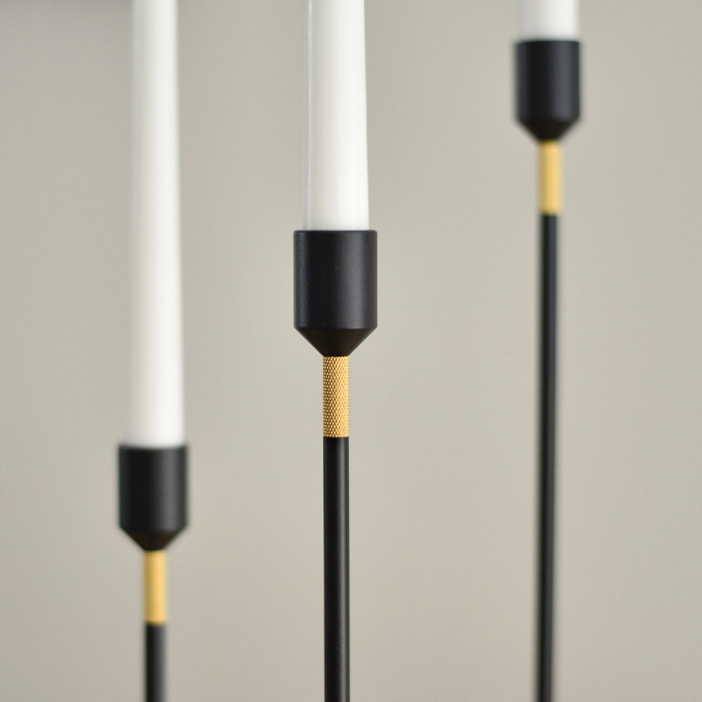 Ljusstake - Svart 34 cm