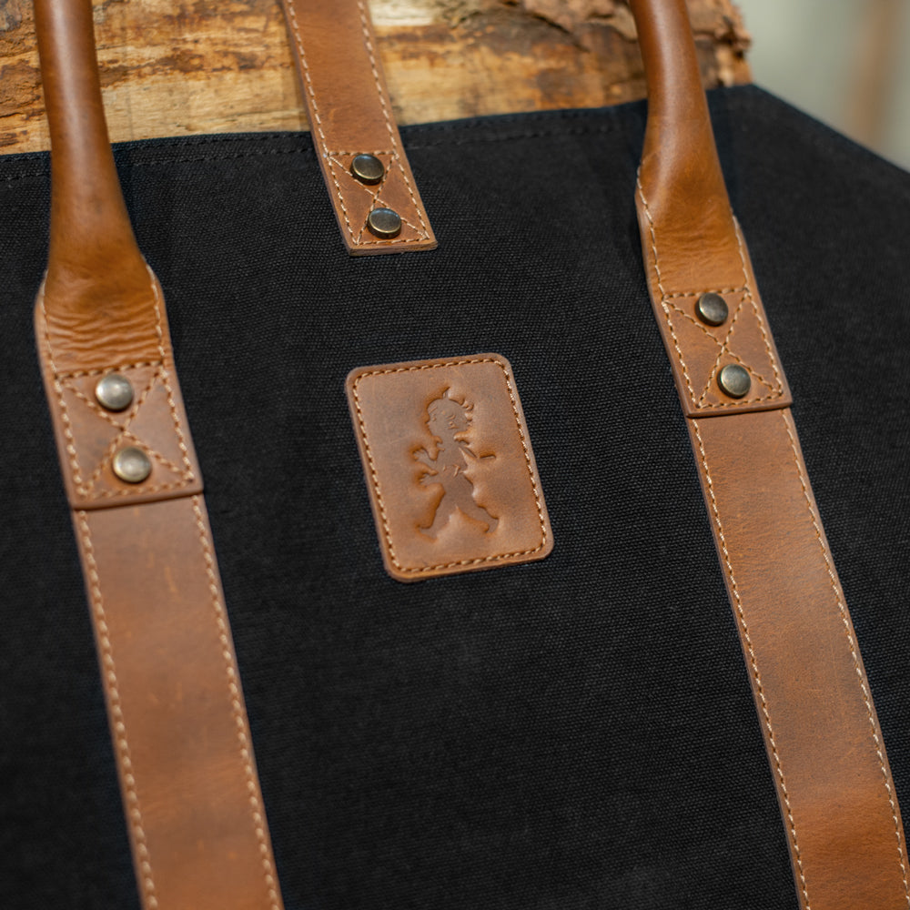 Vedkorg Canvas - Svart