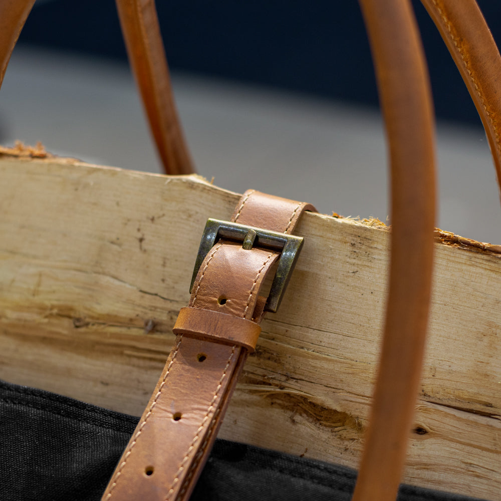 Vedkorg Canvas - Svart