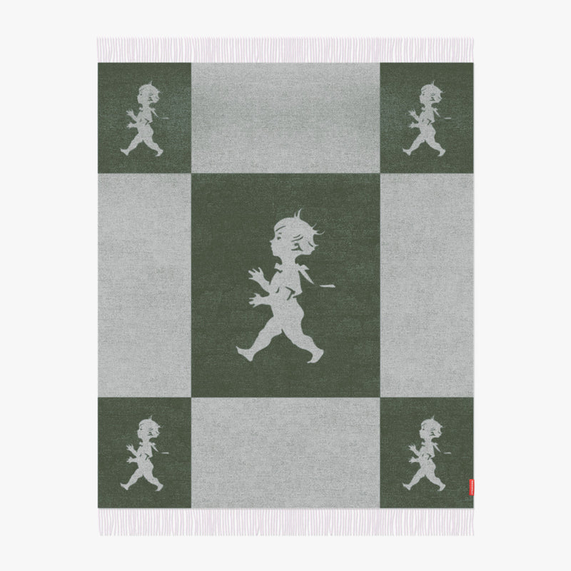 Pläd - Mossgrön