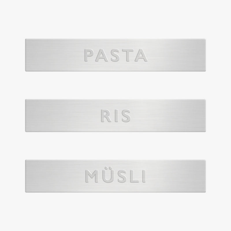 Förvaringsmärkning 3-pack – Pasta, Ris & Müsli