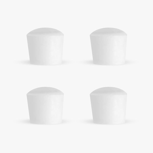 Gummifötter till grytunderlägg - Vit, 4-pack