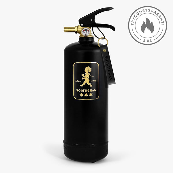 Brandsläckare 2 kg - Svart / Guld