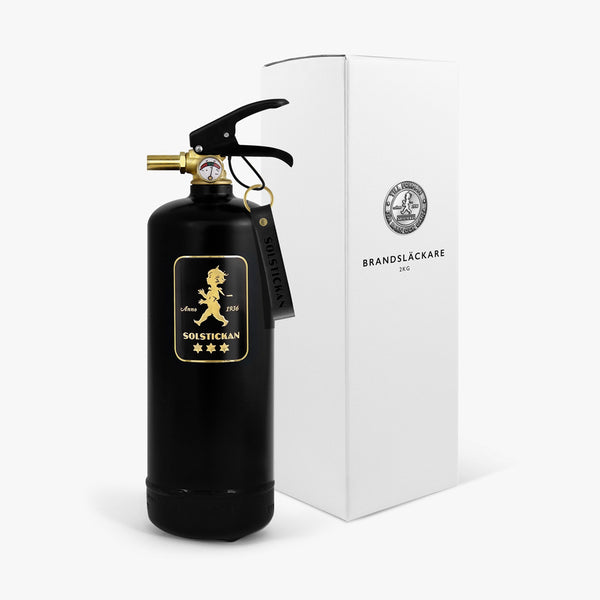 Brandsläckare 2 kg - Svart / Guld