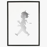 Poster 50 x 70 cm - Silver / Vit