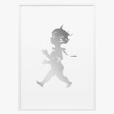 Poster 50 x 70 cm - Silver / Vit