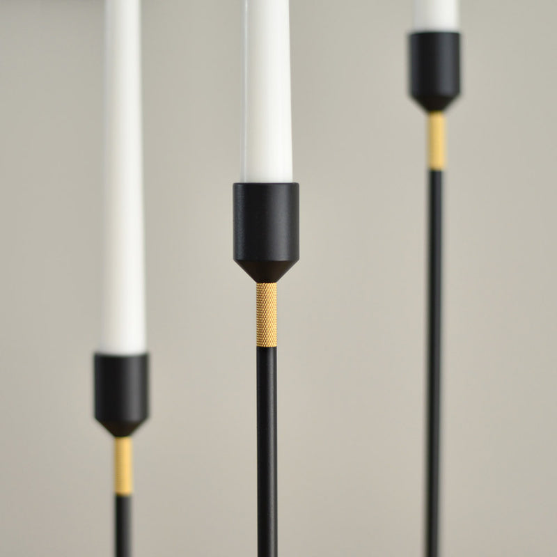 Ljusstake - Svart 19 cm